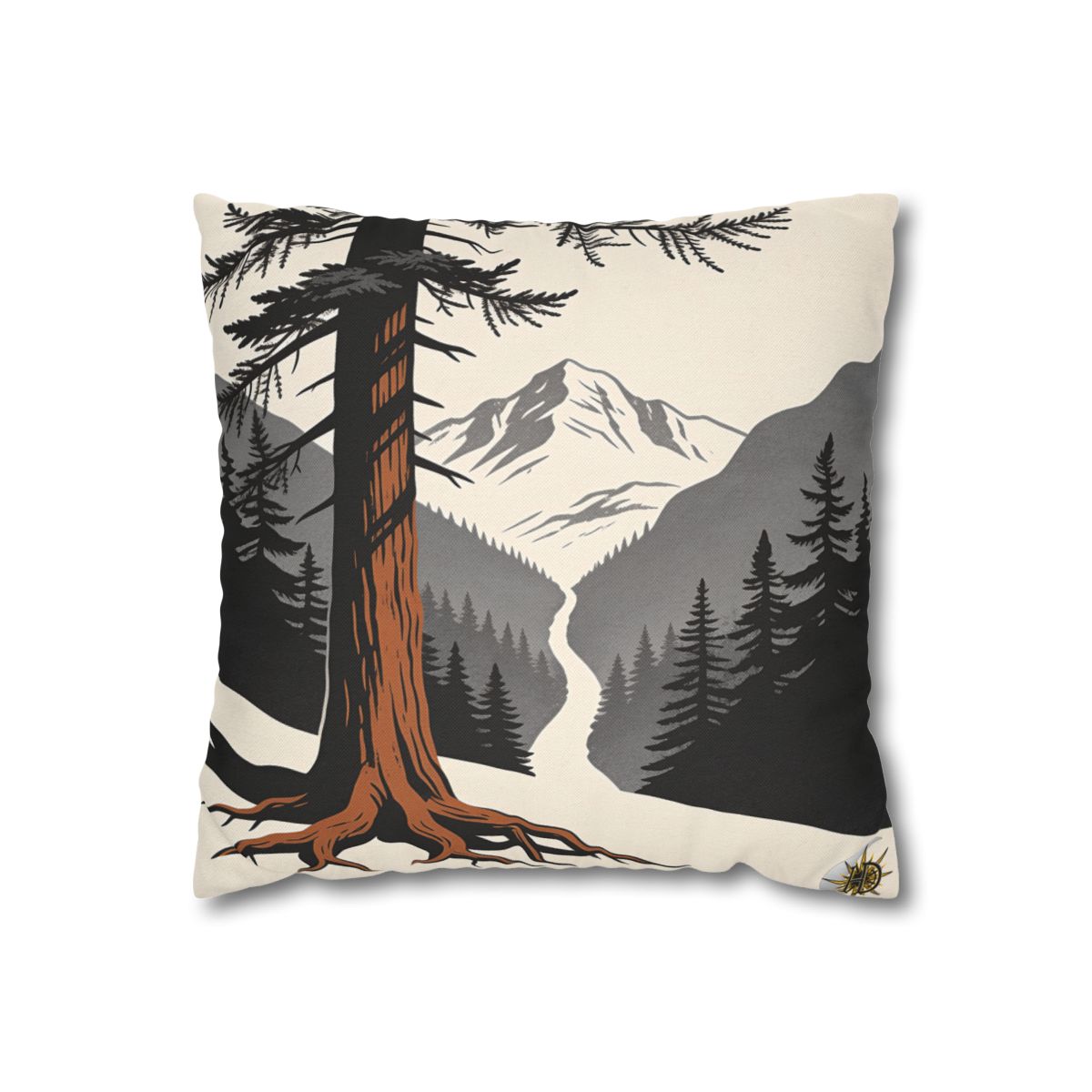 HD Cedar Valley Square Polyester Pillow Cover