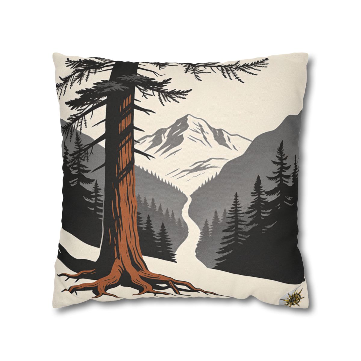 HD Cedar Valley Square Polyester Pillow Cover — additional view