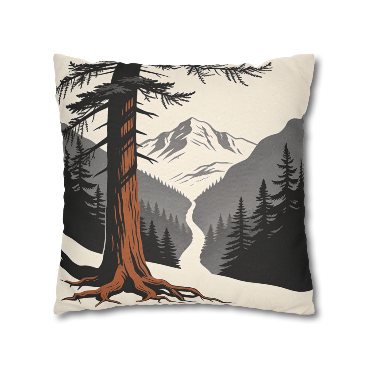 HD Cedar Valley Square Polyester Pillow Cover — additional view