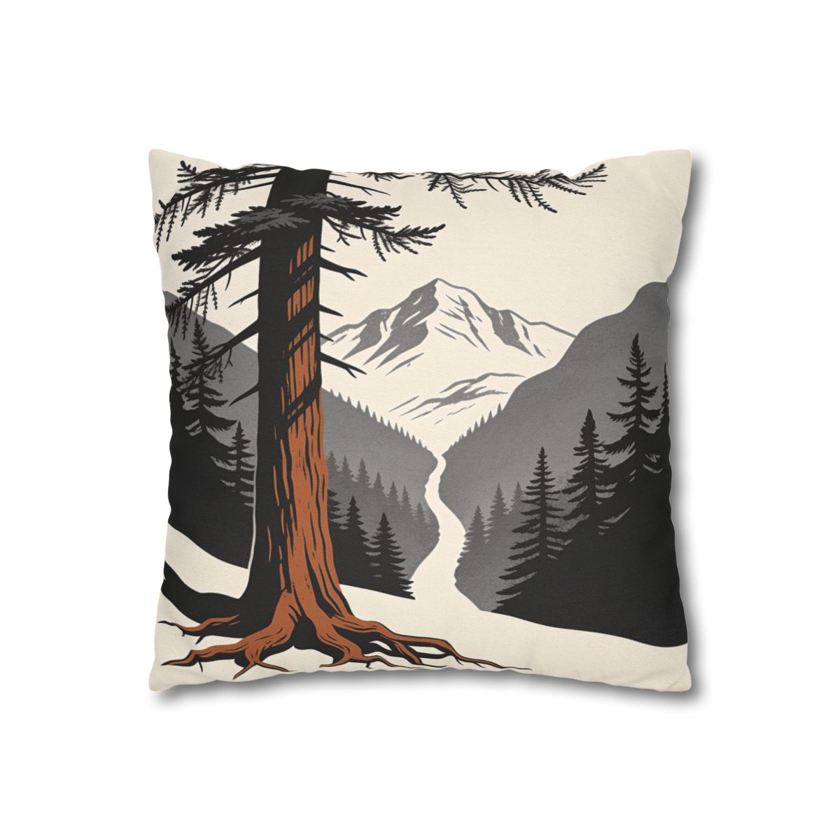 HD Cedar Valley Square Polyester Pillow Cover — additional view