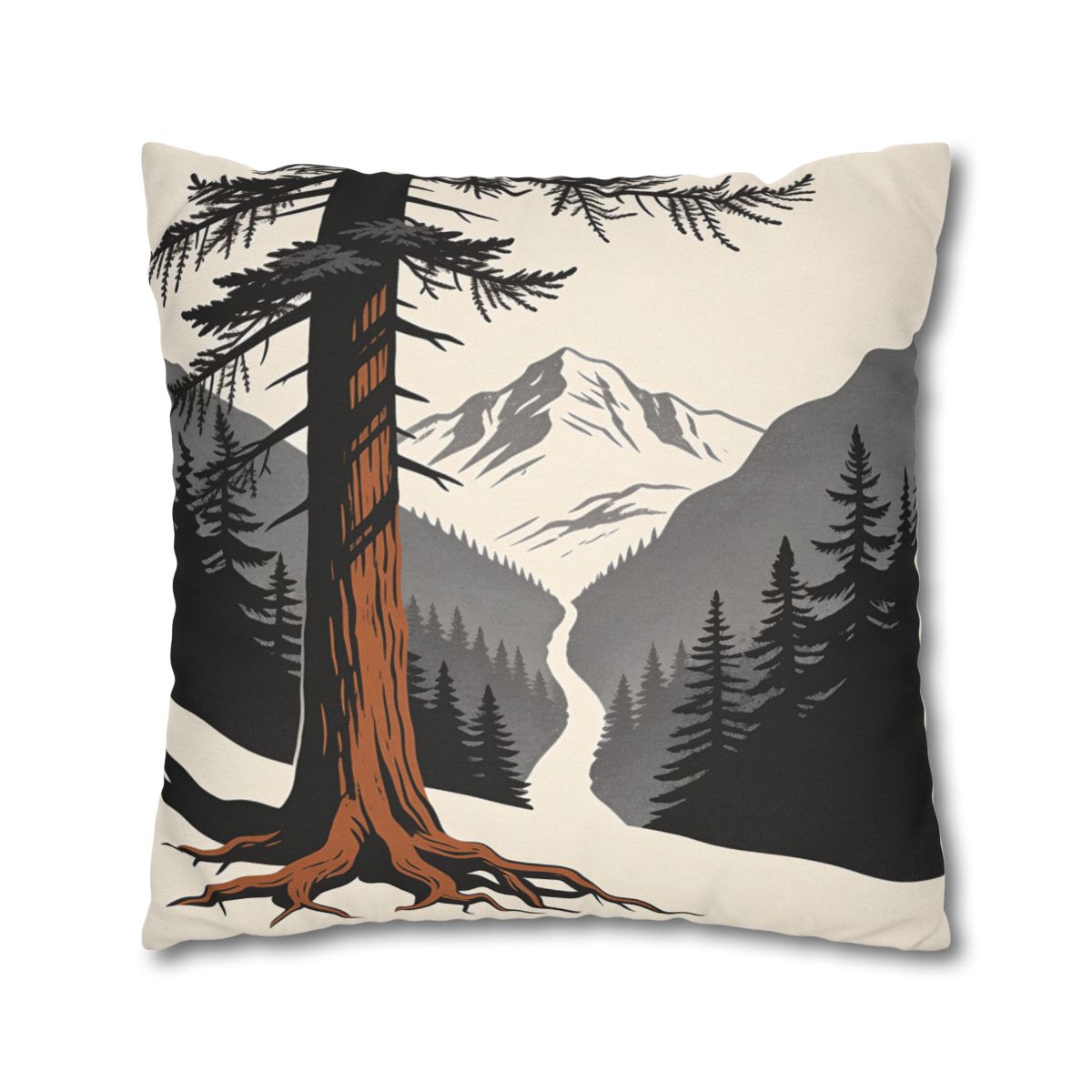 HD Cedar Valley Square Polyester Pillow Cover — additional view