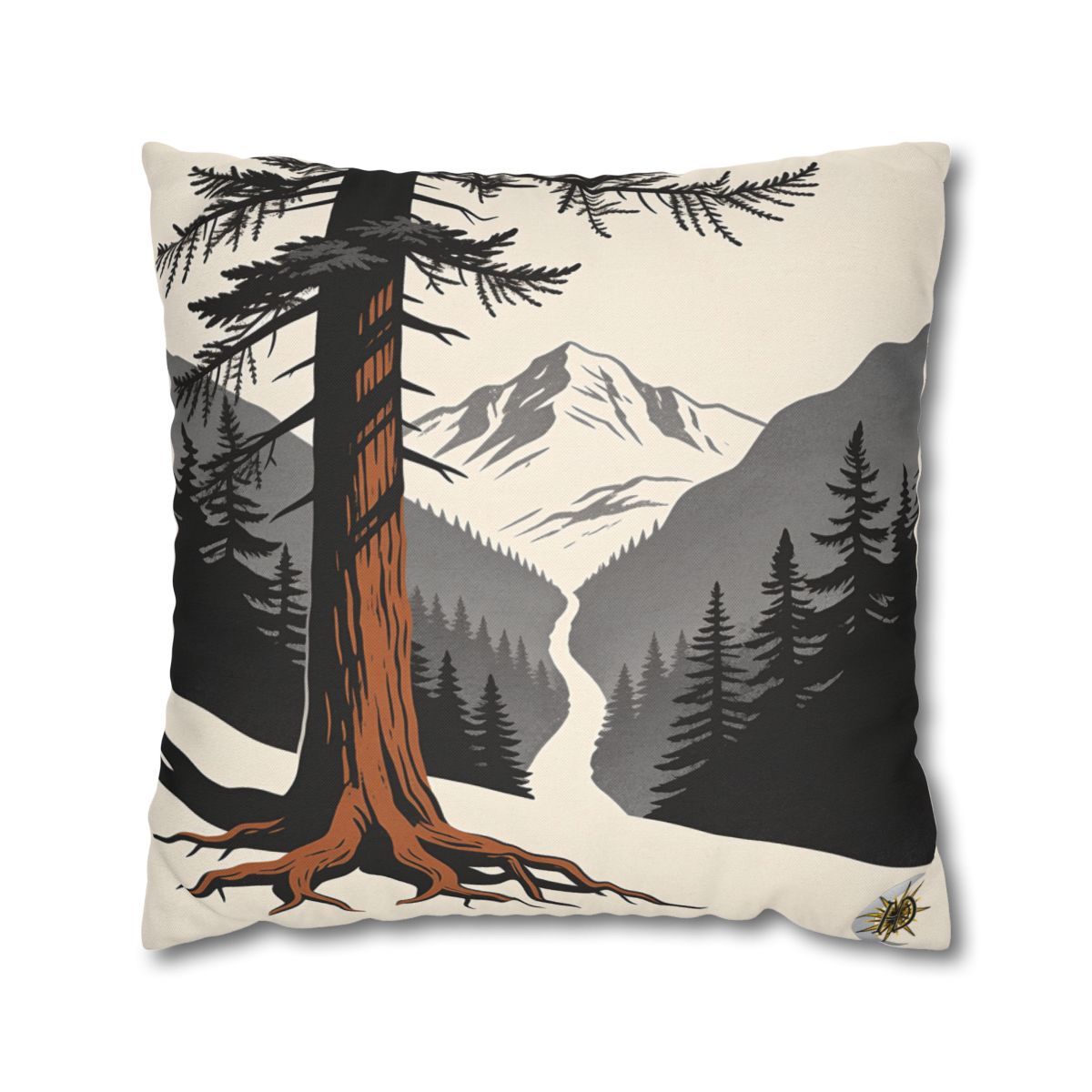 HD Cedar Valley Square Polyester Pillow Cover — additional view