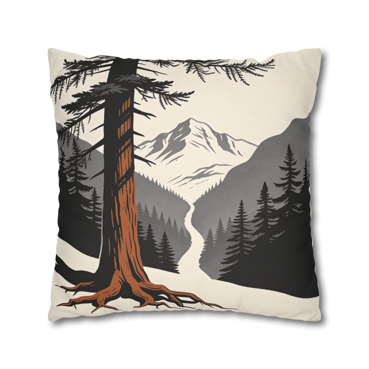 HD Cedar Valley Square Polyester Pillow Cover — additional view