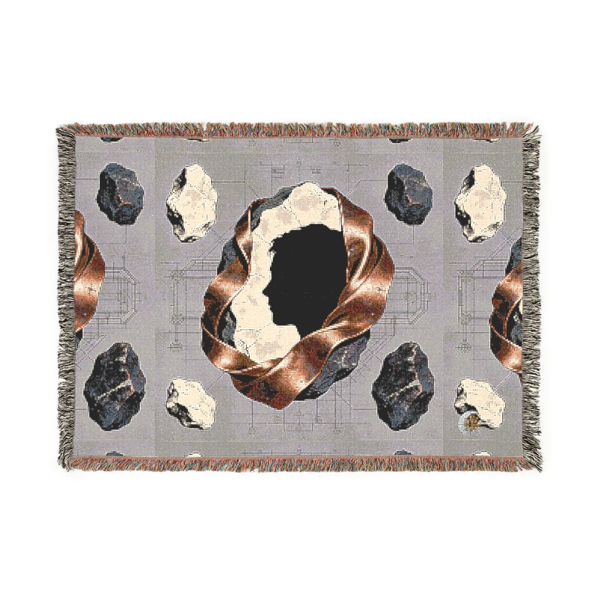 HD Copperstone Silhouette 100% Cotton Woven Blanket