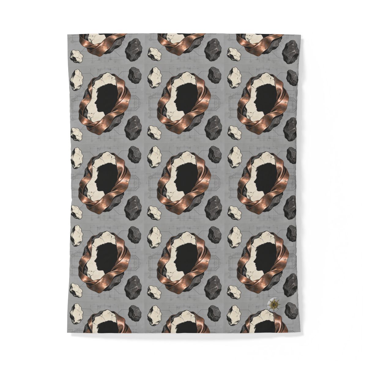 HD Copperstone Silhouette 100% Cotton Duvet Cover