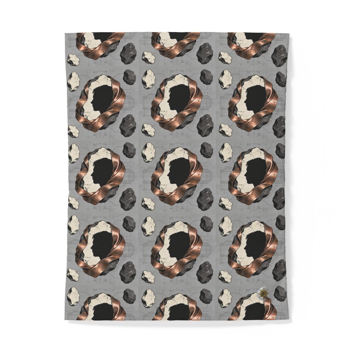HD Copperstone Silhouette 100% Cotton Duvet Cover — additional view