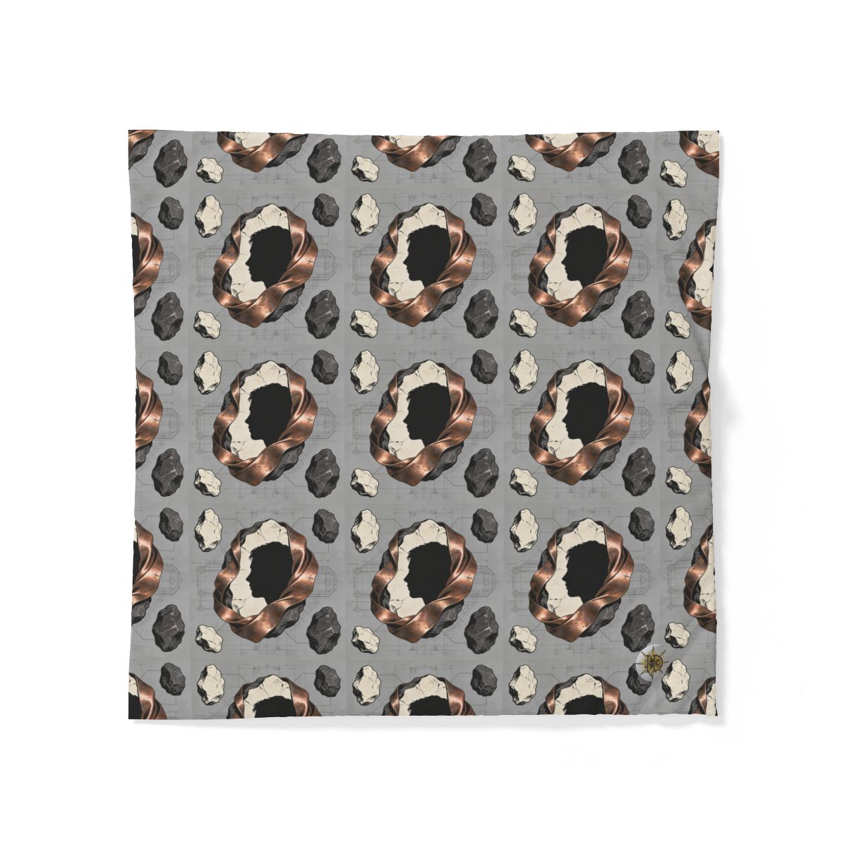 HD Copperstone Silhouette 100% Cotton Duvet Cover — additional view