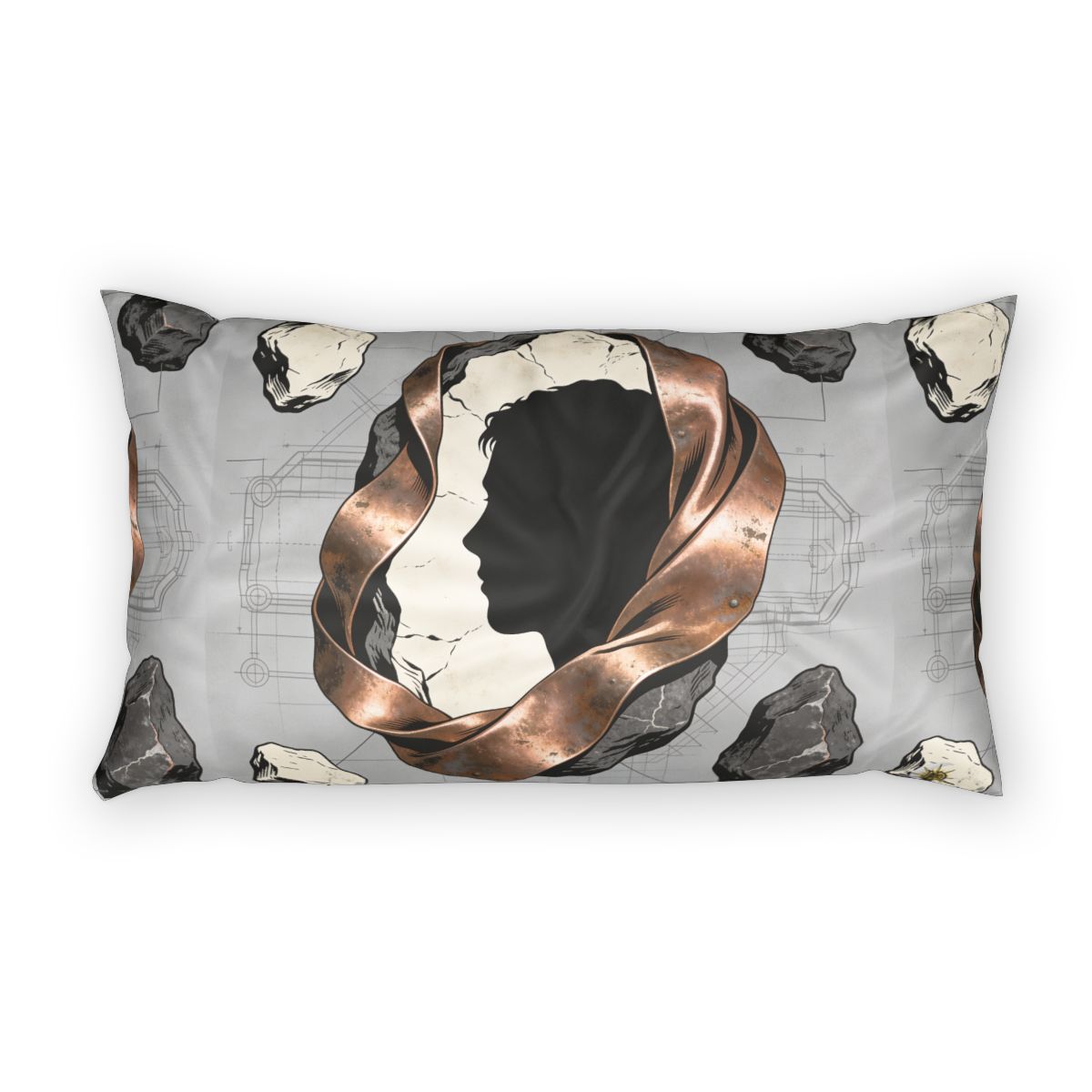 HD Copperstone Silhouette 100% Cotton Pillow Sham — additional view