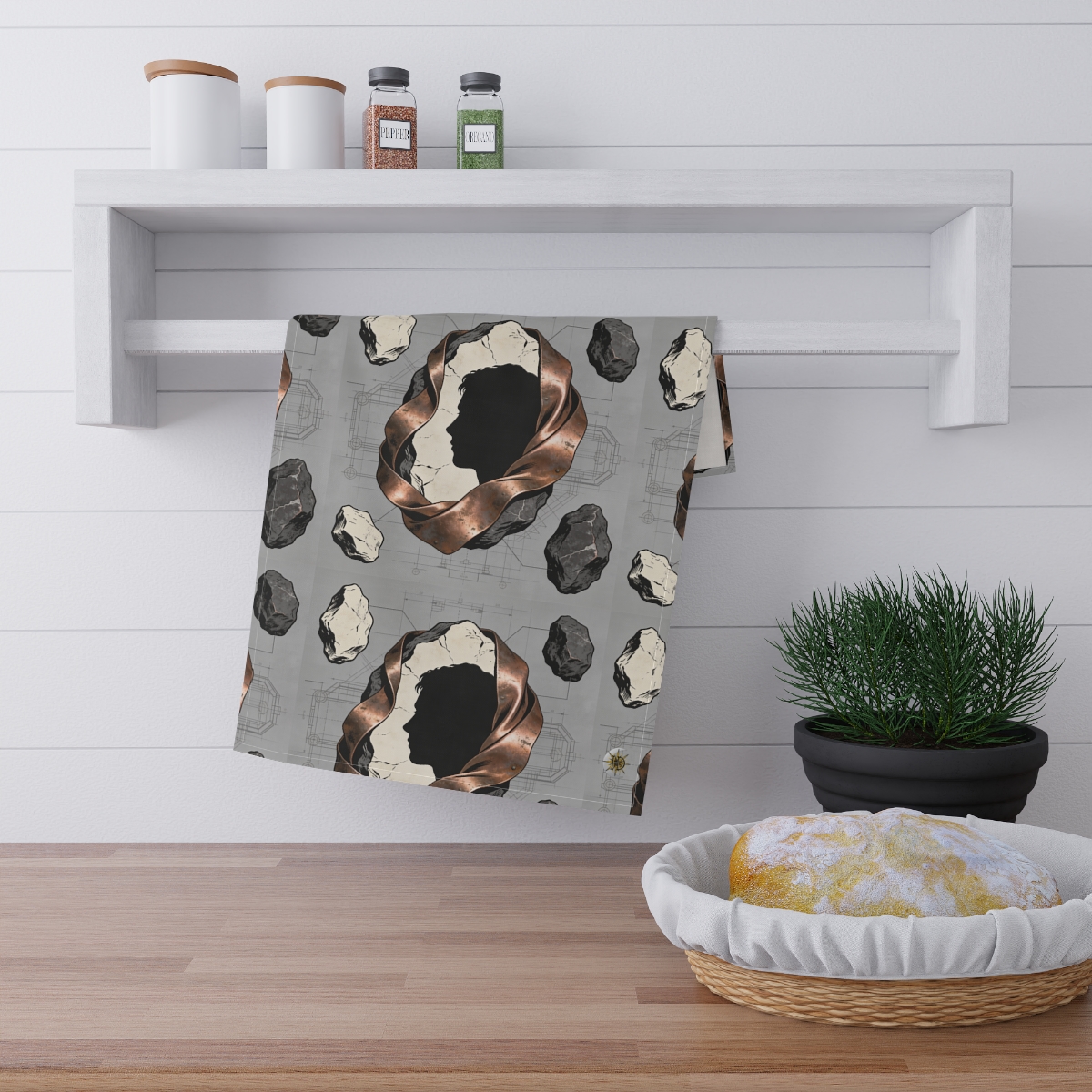 HD Copperstone Silhouette 100% Cotton Twill Tea Towel