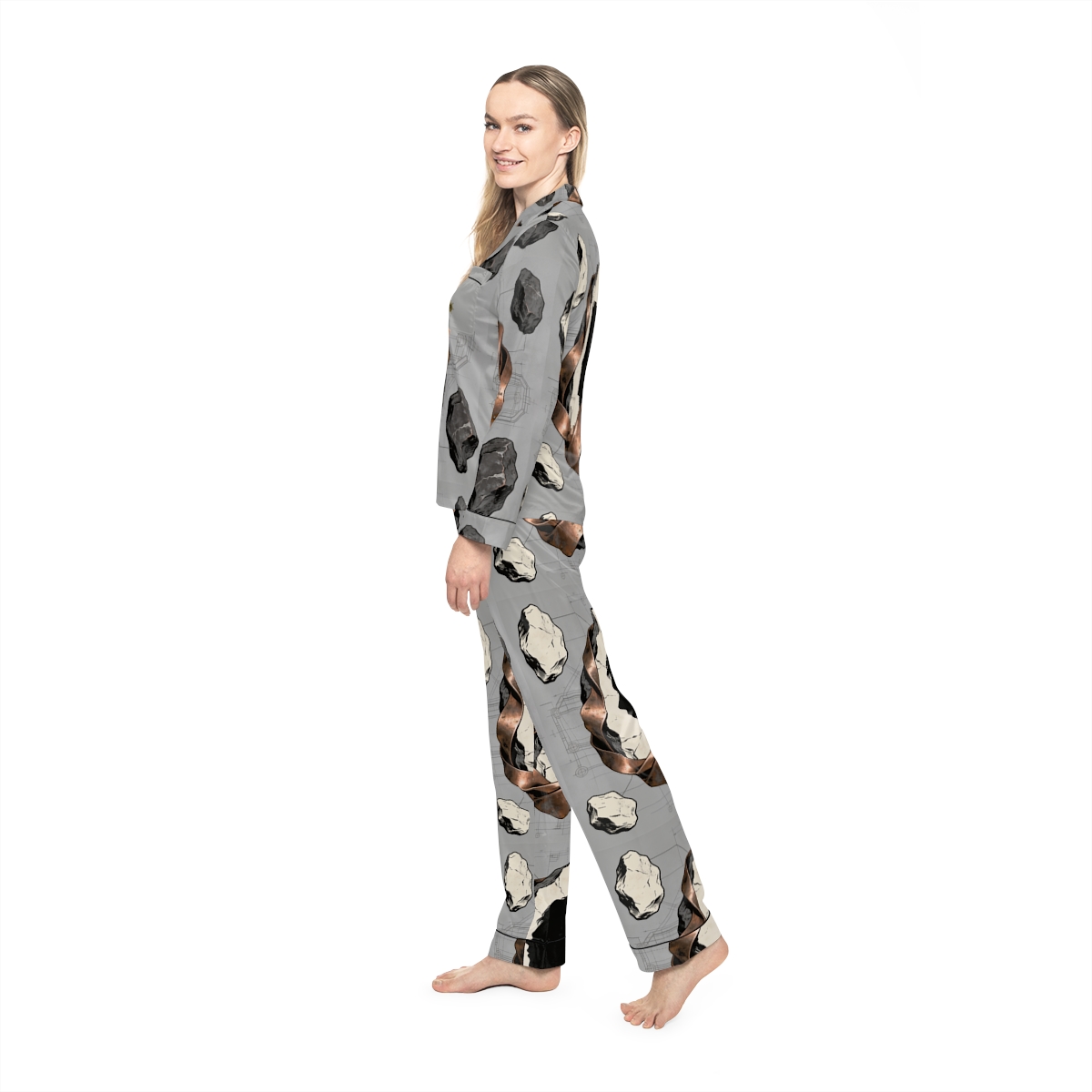 HD Copperstone Silhouette Women’s Satin Pajama Set — additional view