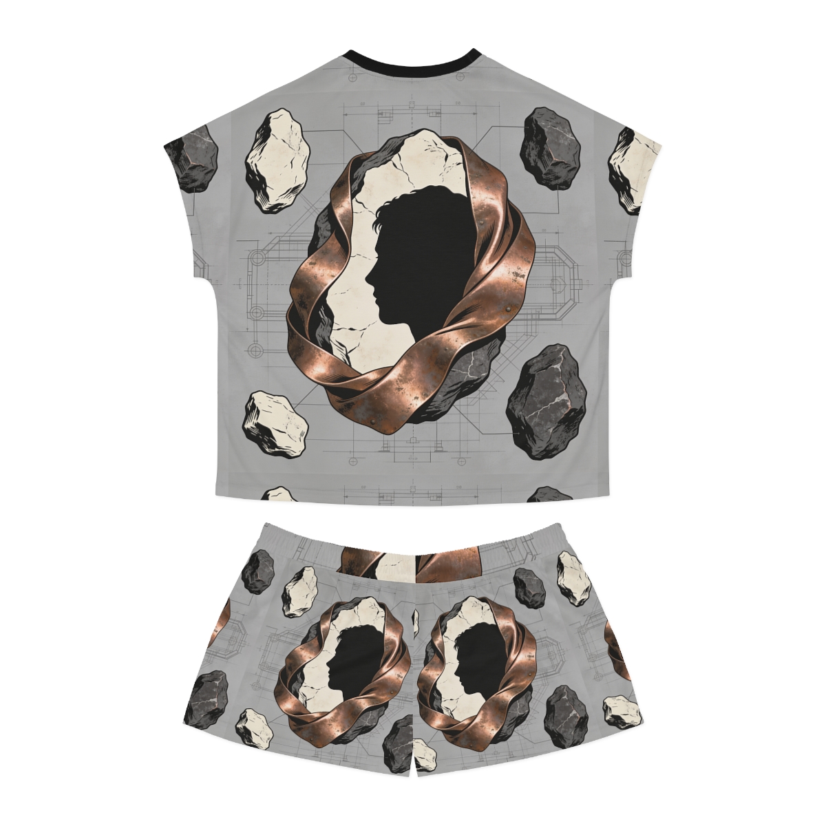 HD Copperstone Silhouette Women’s Short Pajama Set — additional view