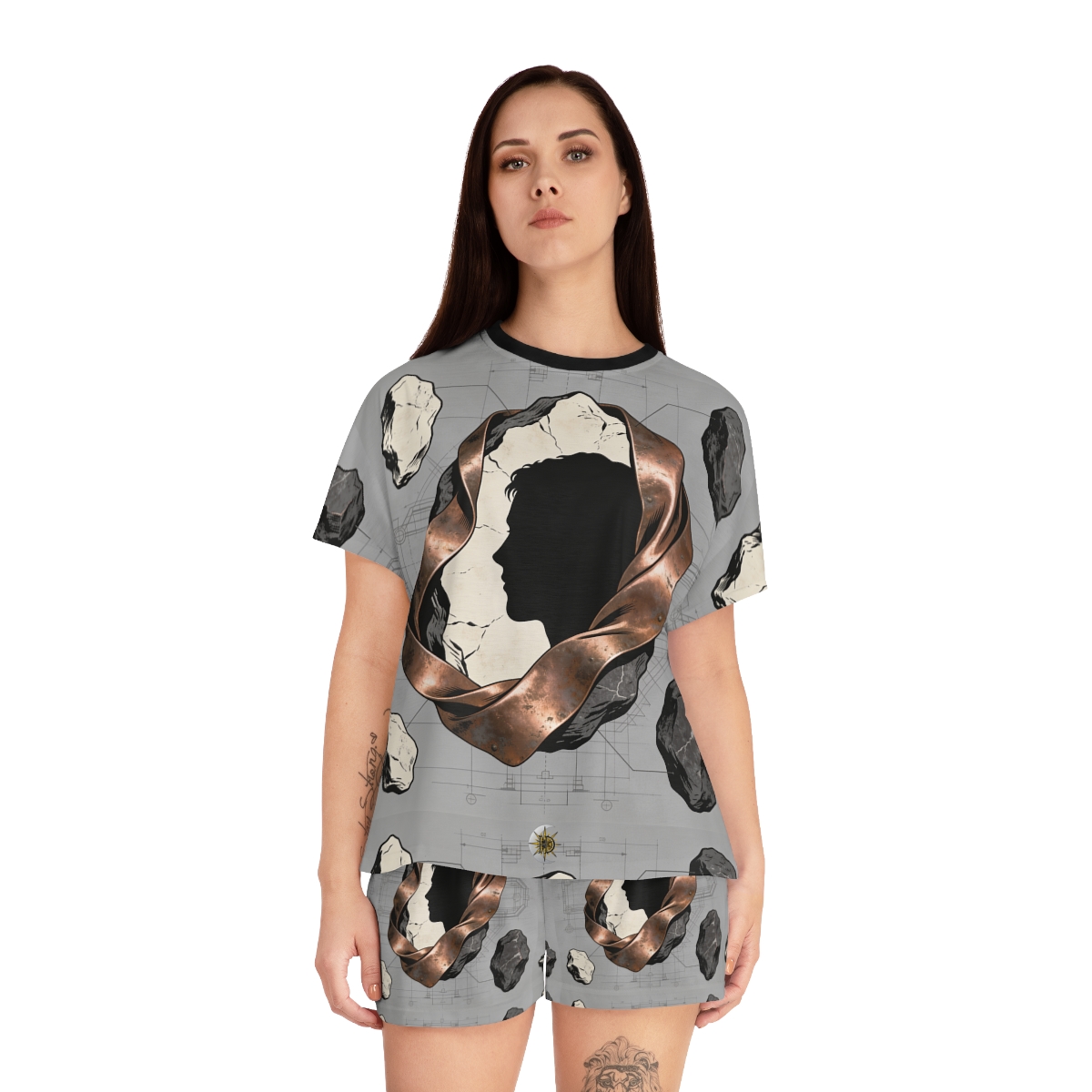 HD Copperstone Silhouette Women’s Short Pajama Set — additional view