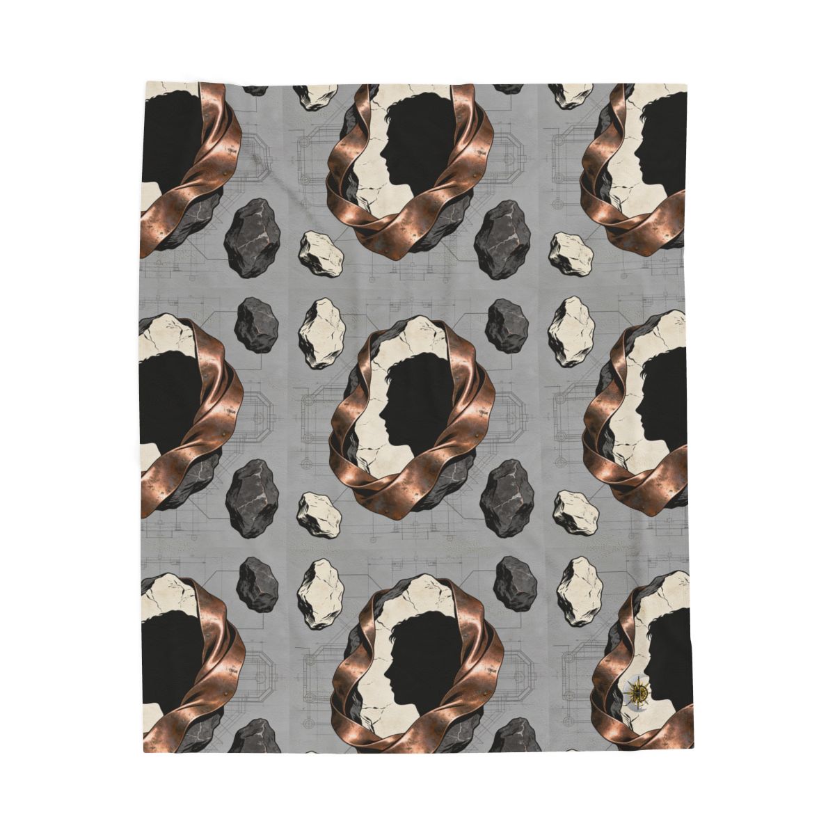 HD Copperstone Silhouette Velveteen Plush Blanket — additional view