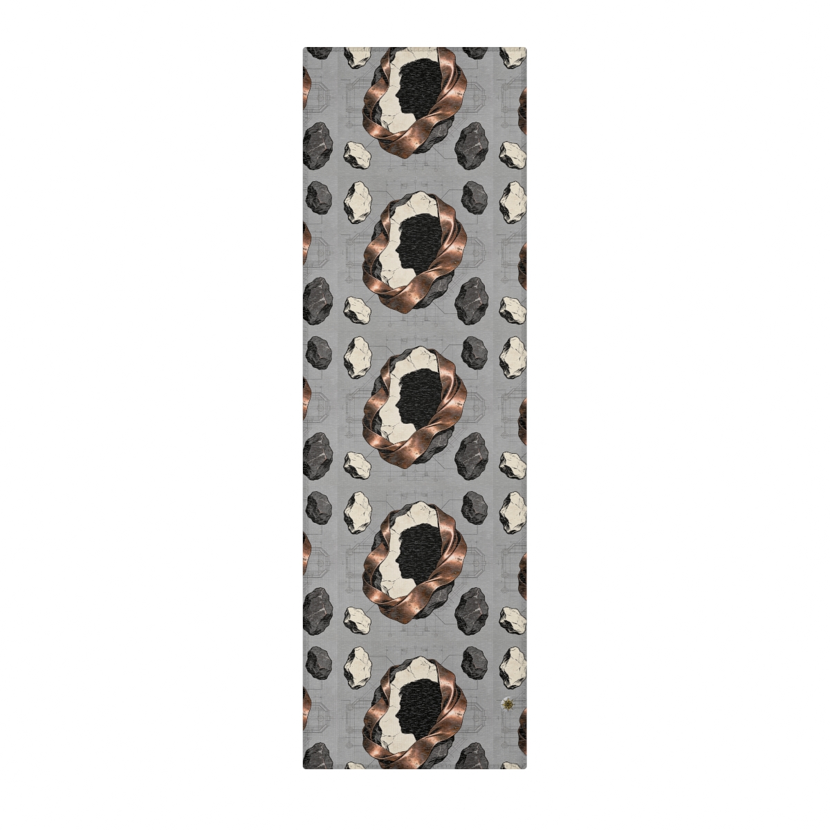 HD Copperstone Silhouette Polyester Chenille Area Rug — additional view