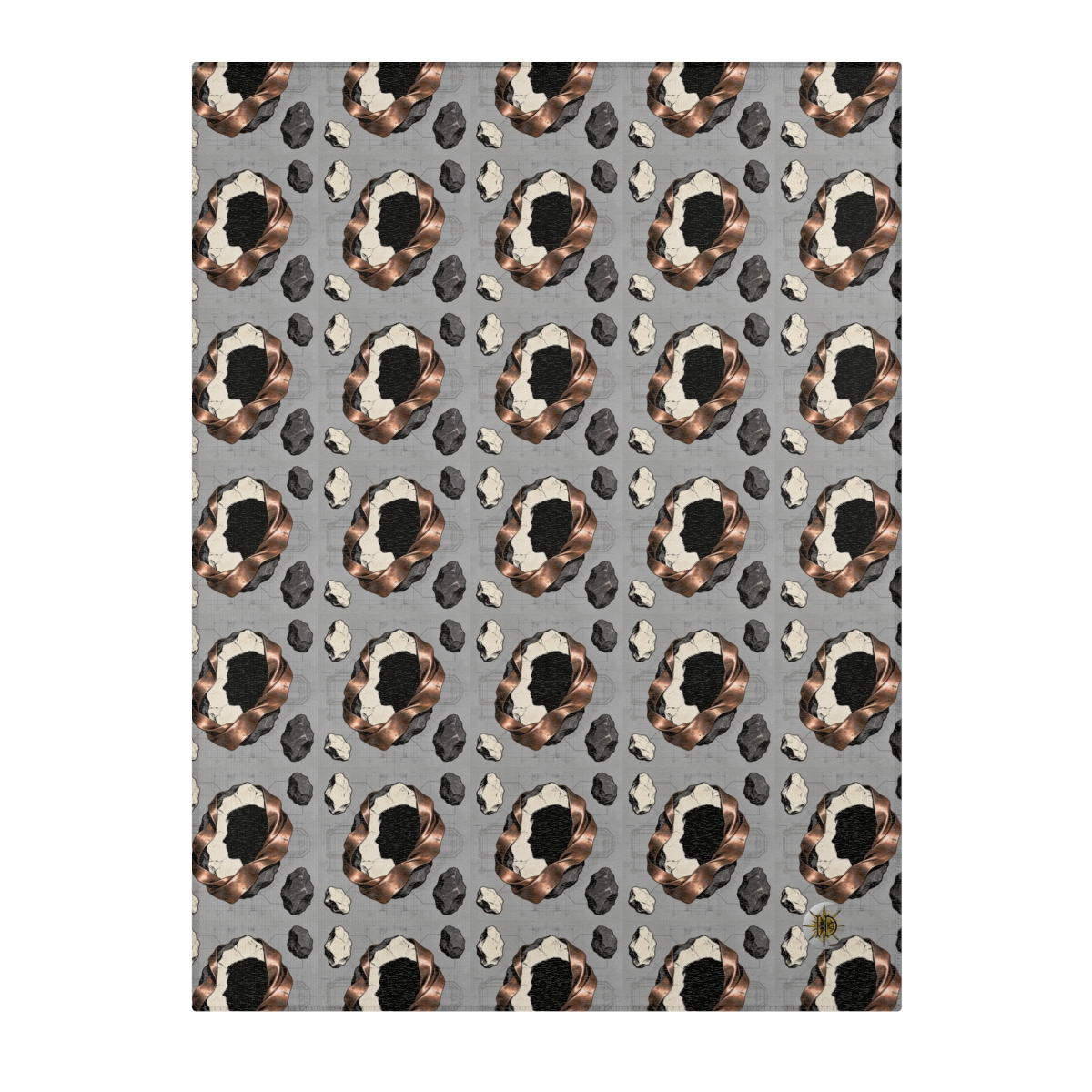HD Copperstone Silhouette Polyester Chenille Area Rug — additional view