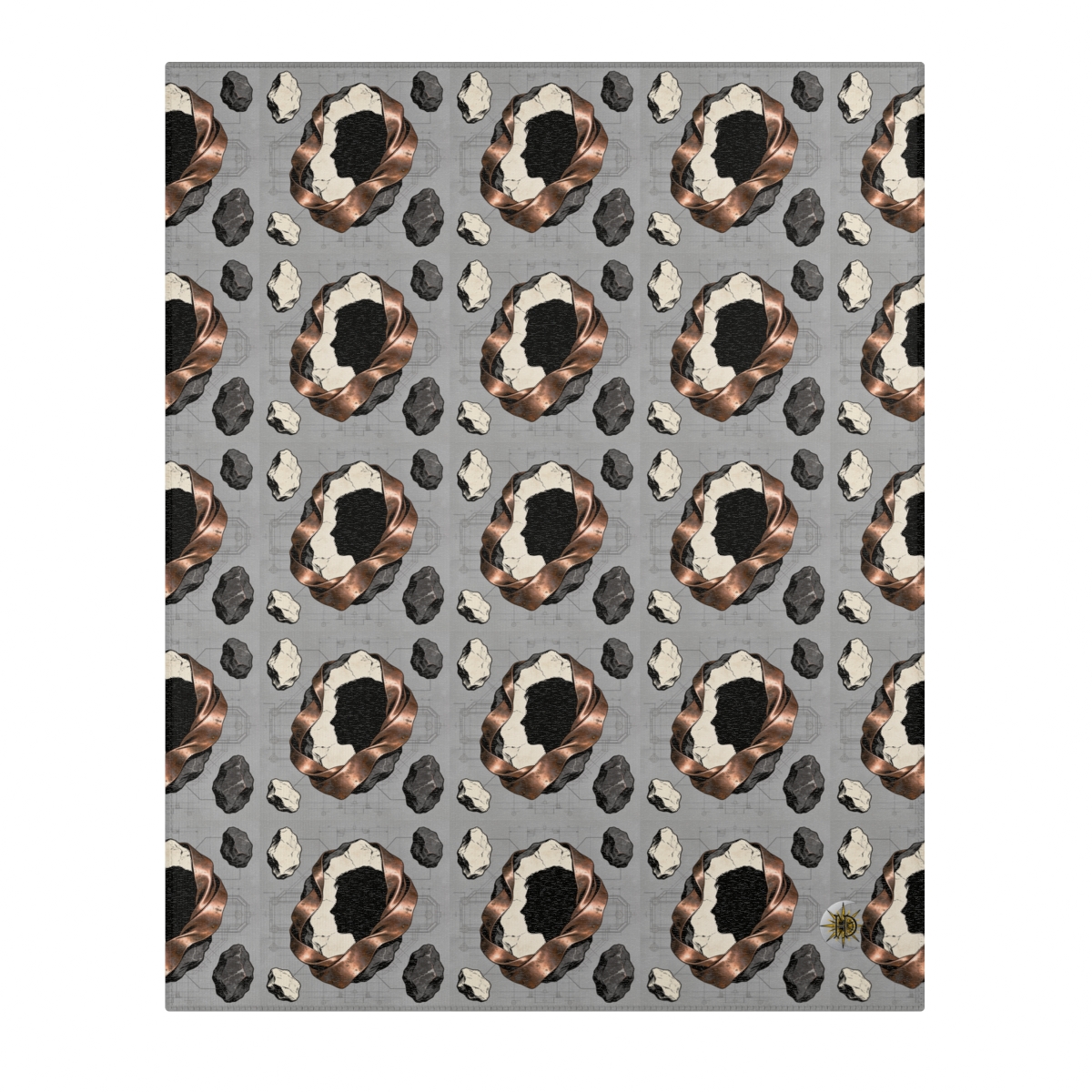 HD Copperstone Silhouette Polyester Chenille Area Rug — additional view