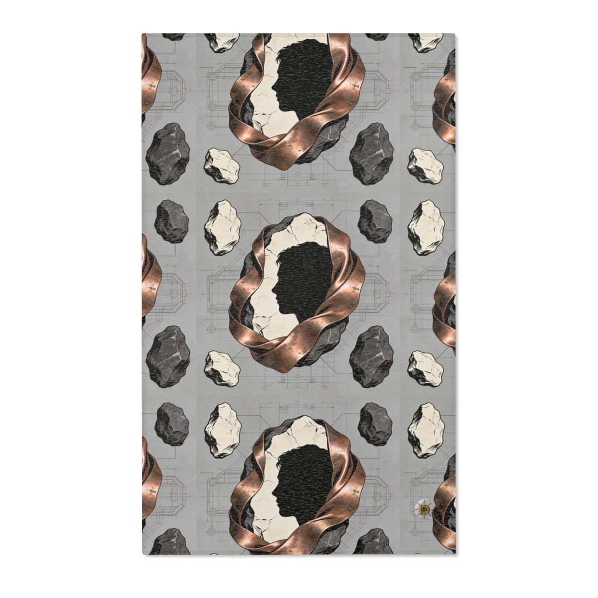 HD Copperstone Silhouette Polyester Chenille Area Rug — additional view