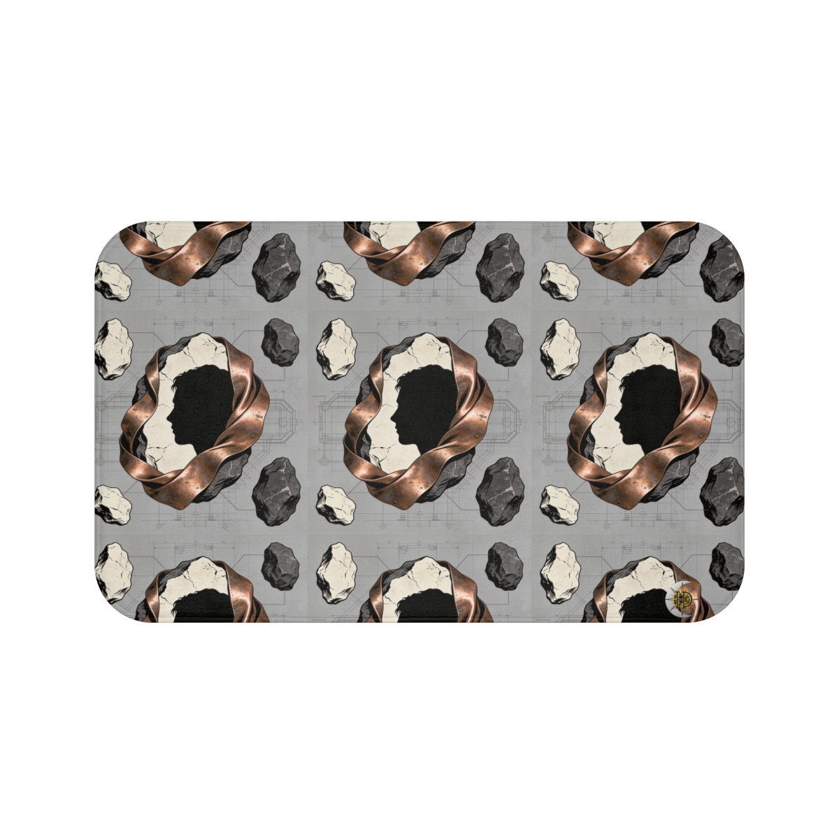 HD Copperstone Silhouette Memory-Foam Bath Mat
