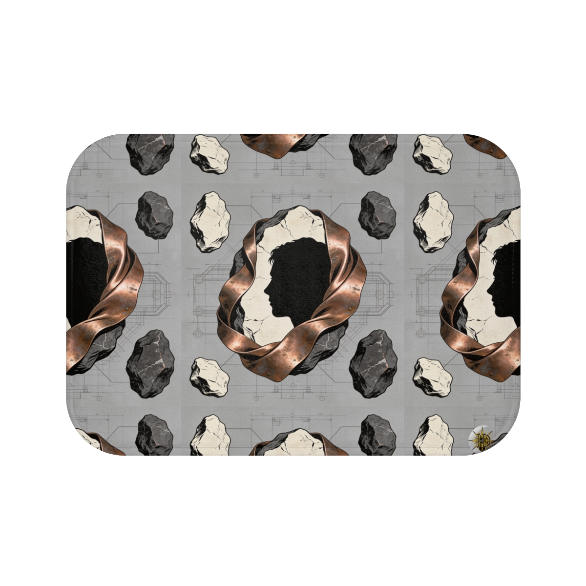 HD Copperstone Silhouette Memory-Foam Bath Mat — additional view