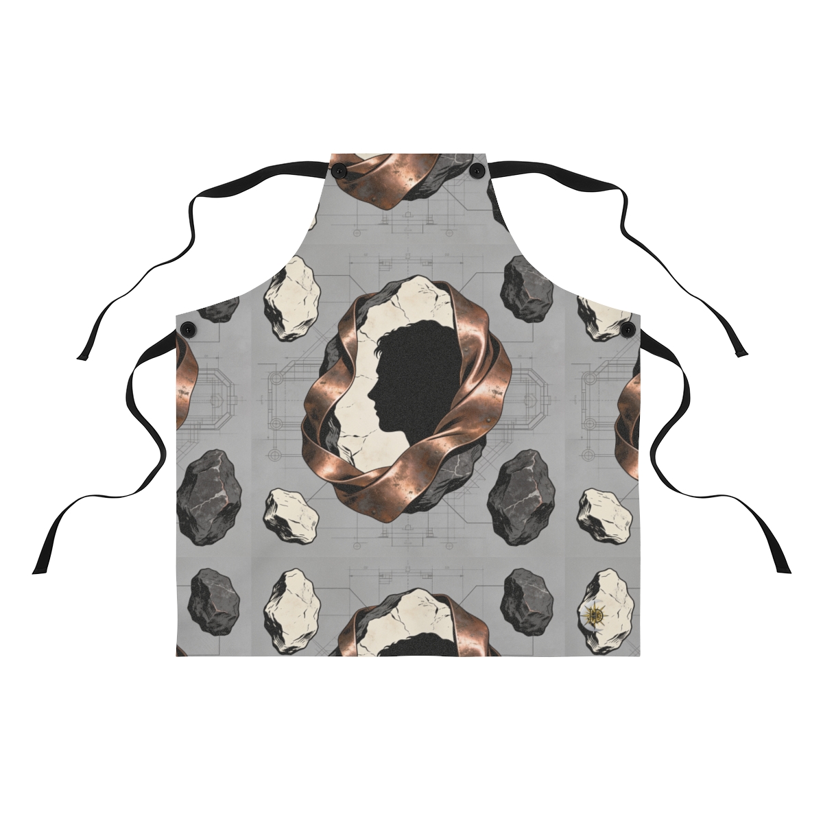 HD Copperstone Silhouette Polyester Kitchen Apron