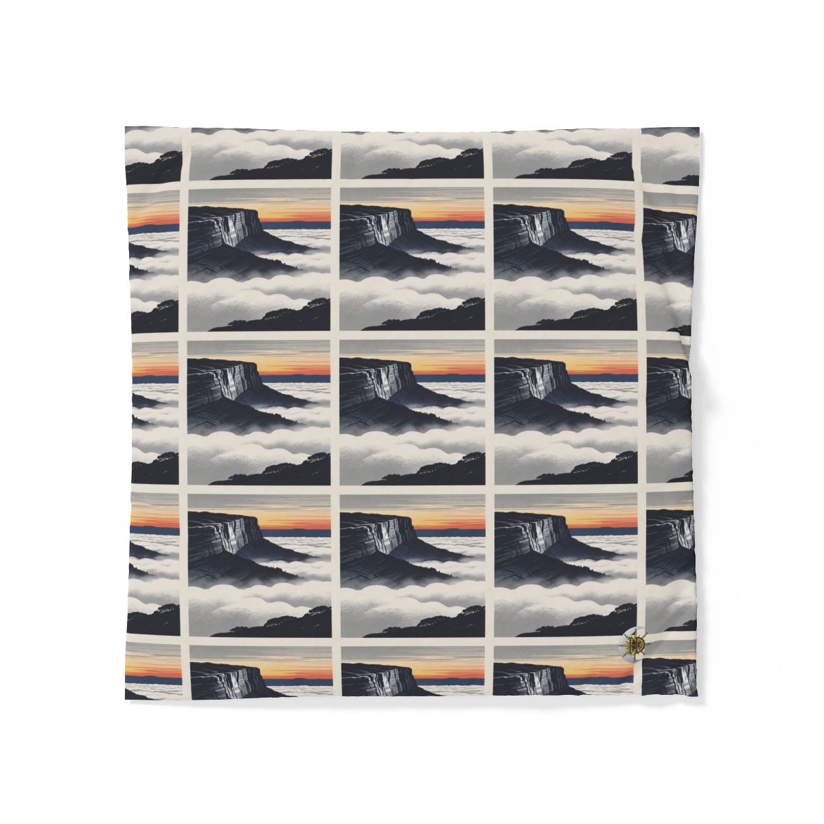 HD Cloudsea Cliffs 100% Cotton Duvet Cover — additional view