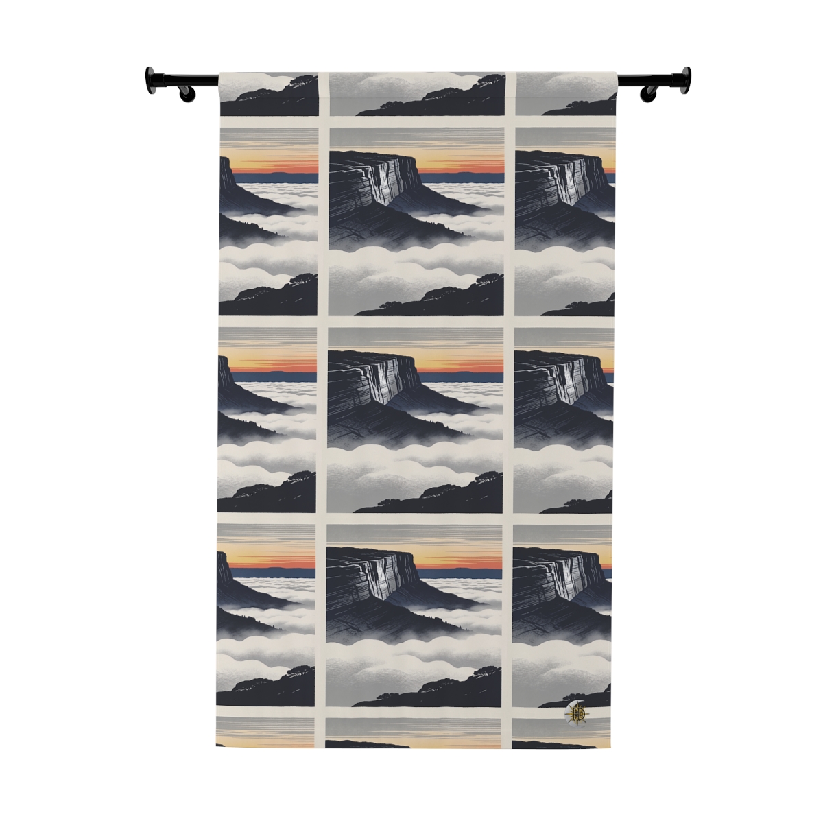 HD Cloudsea Cliffs Blackout Window Curtain Panel