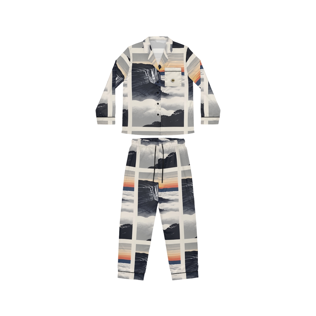 HD Cloudsea Cliffs Women’s Satin Pajama Set