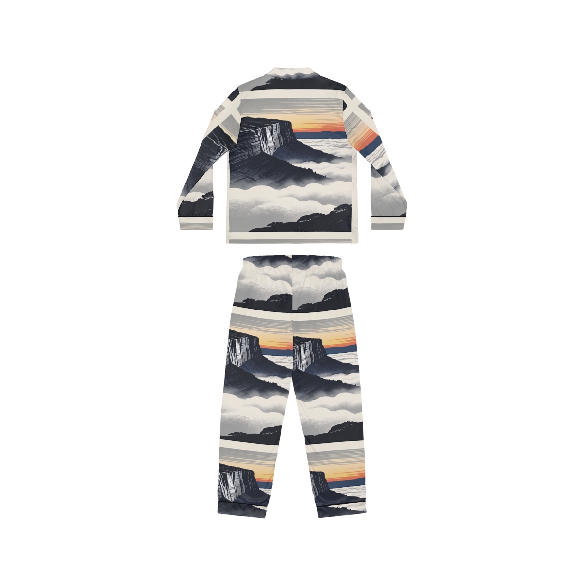 HD Cloudsea Cliffs Women’s Satin Pajama Set — additional view