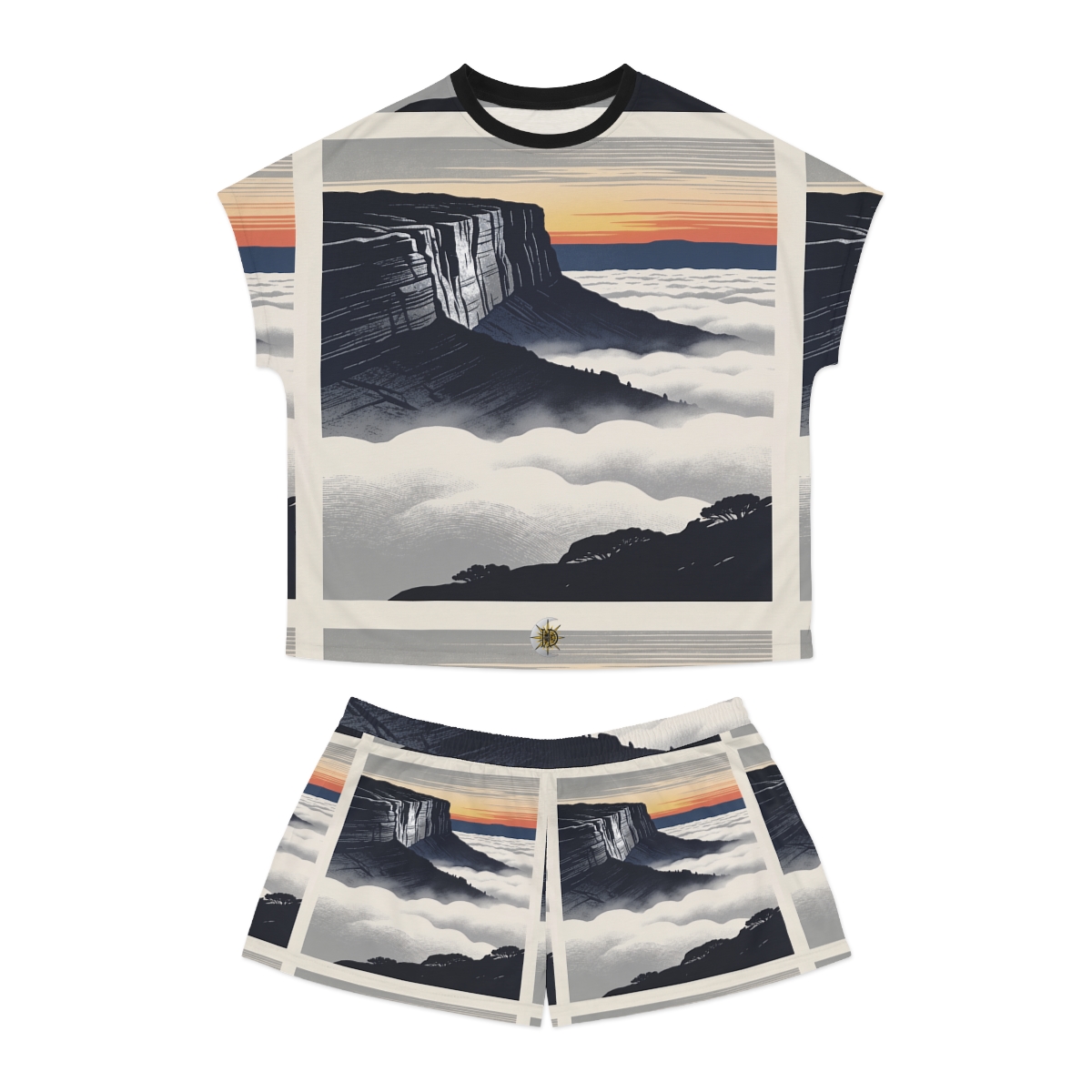 HD Cloudsea Cliffs Women’s Short Pajama Set