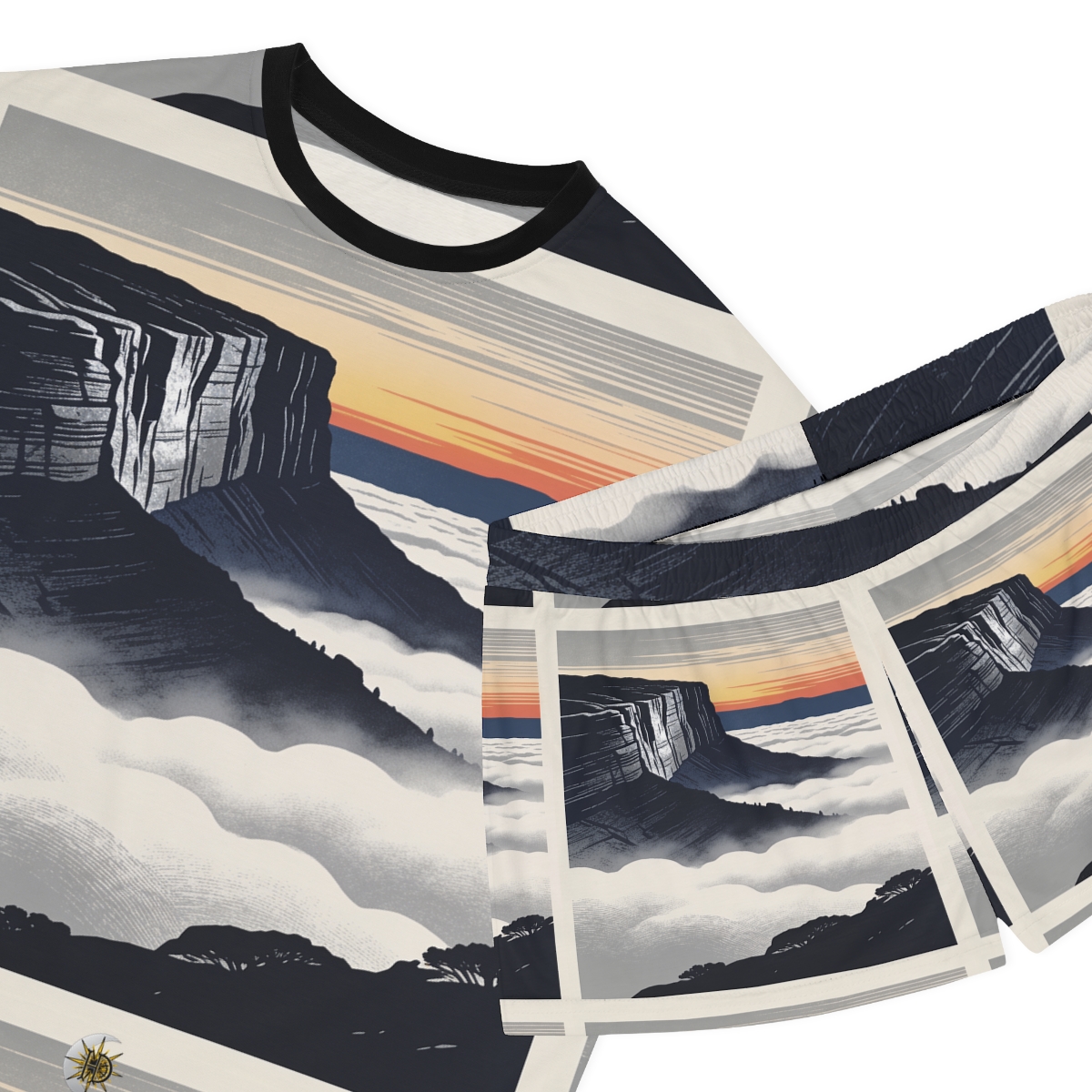 HD Cloudsea Cliffs Women’s Short Pajama Set — additional view