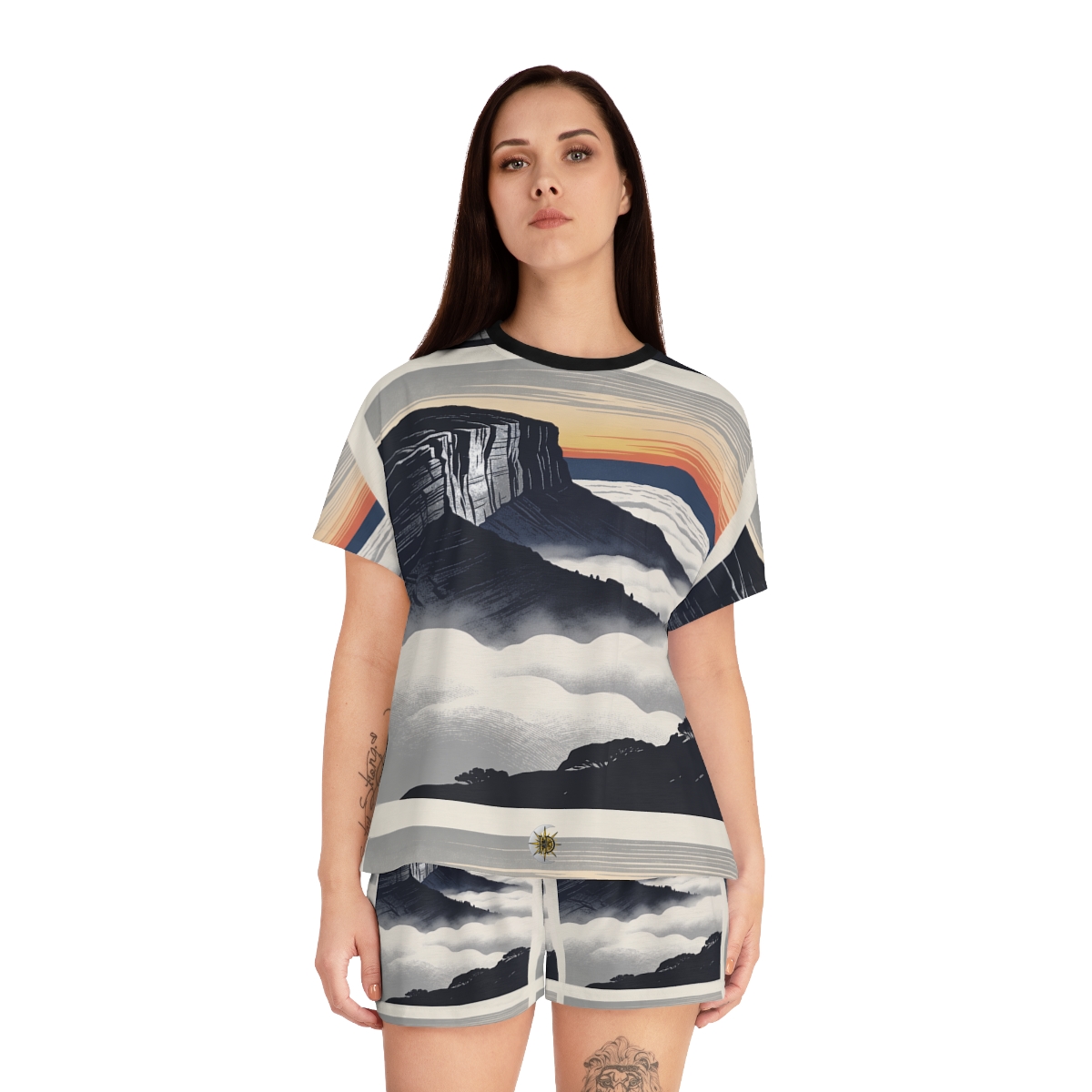 HD Cloudsea Cliffs Women’s Short Pajama Set — additional view