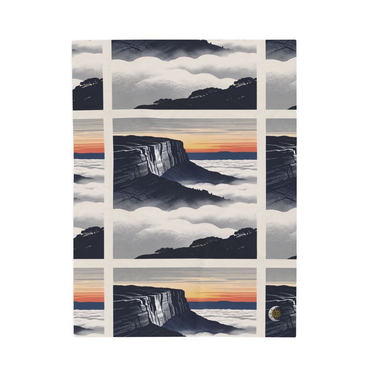 HD Cloudsea Cliffs Velveteen Plush Blanket