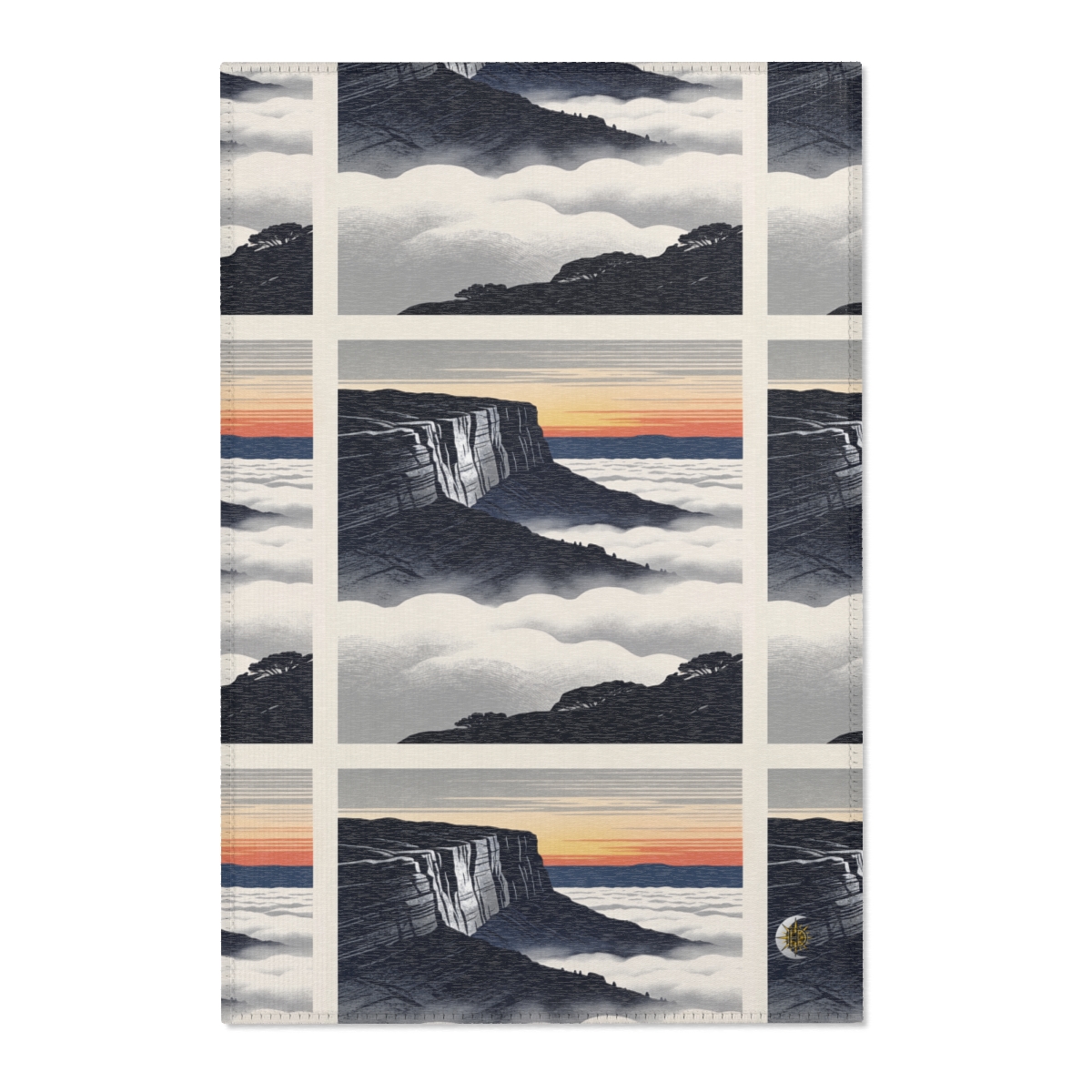 HD Cloudsea Cliffs Polyester Chenille Area Rug