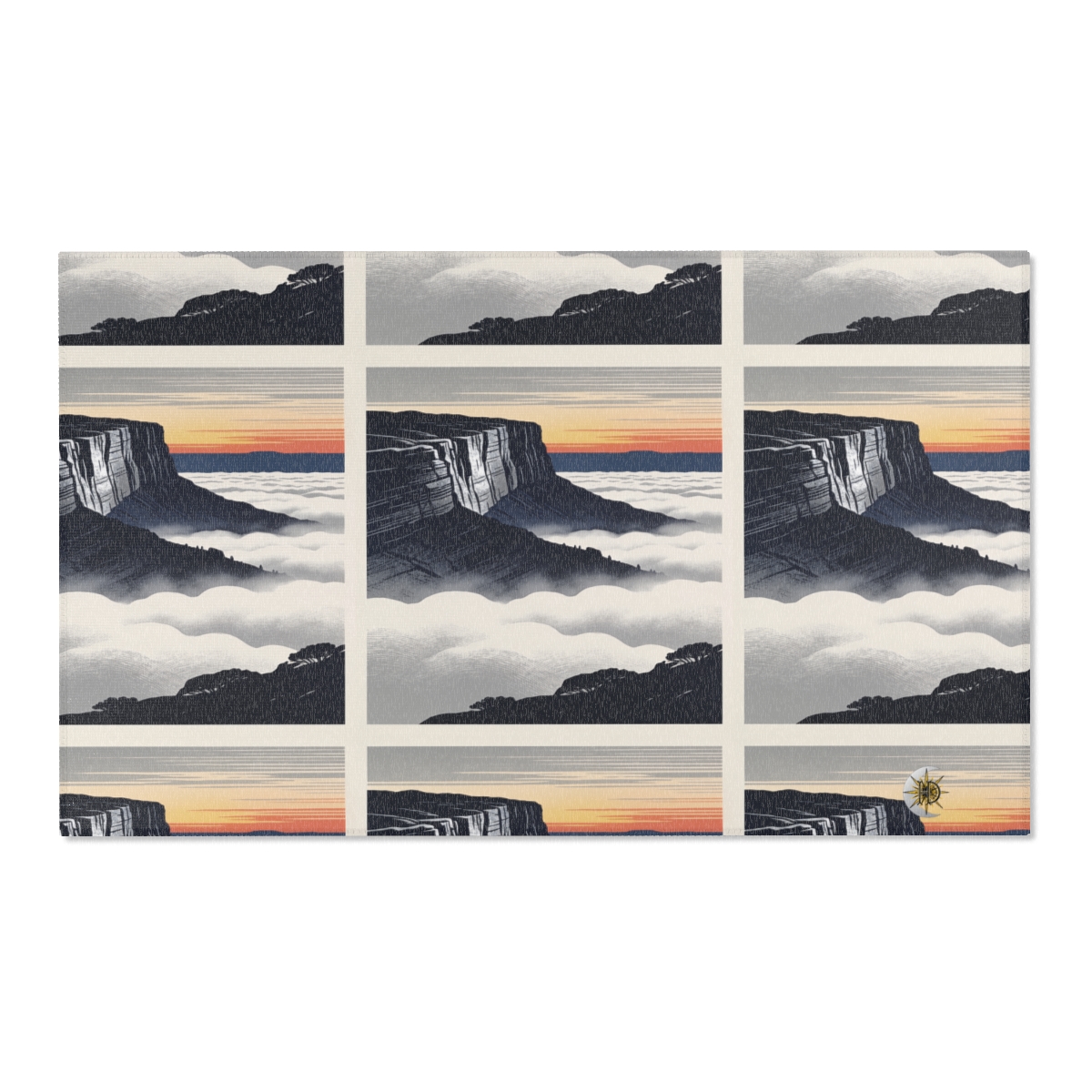 HD Cloudsea Cliffs Polyester Chenille Area Rug — additional view