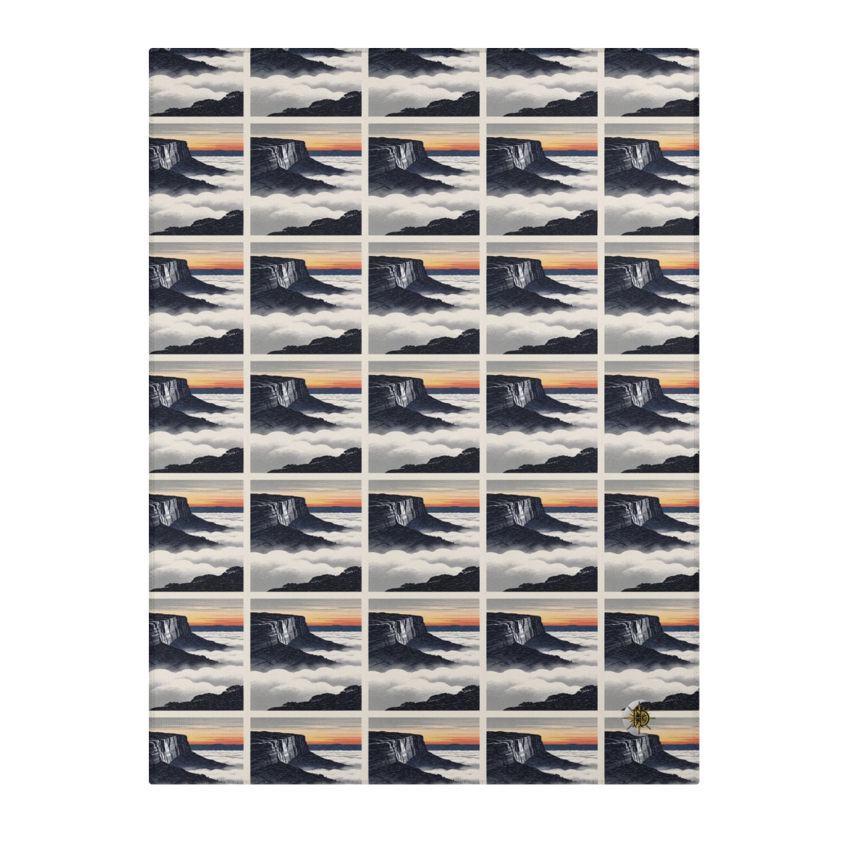 HD Cloudsea Cliffs Polyester Chenille Area Rug — additional view