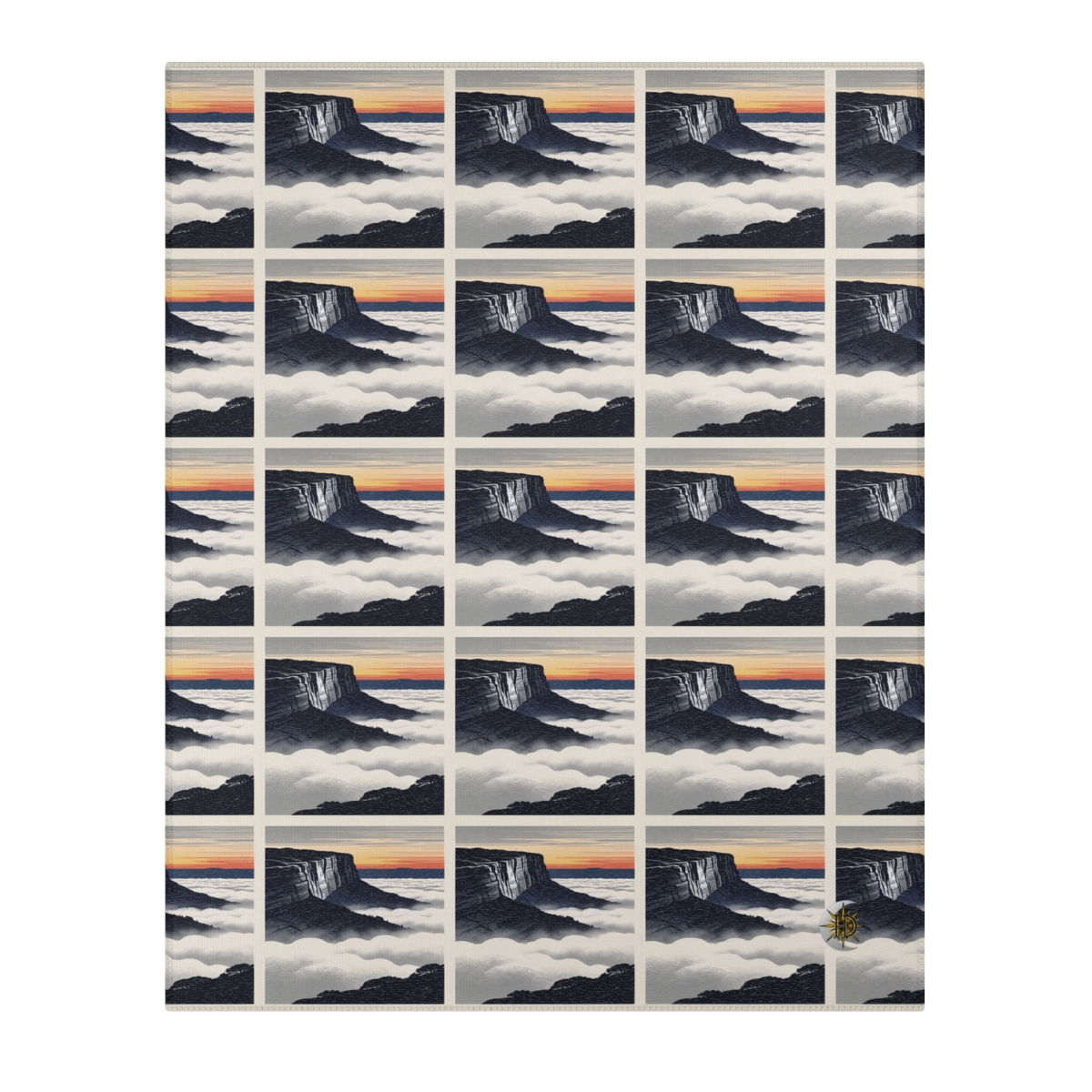HD Cloudsea Cliffs Polyester Chenille Area Rug — additional view