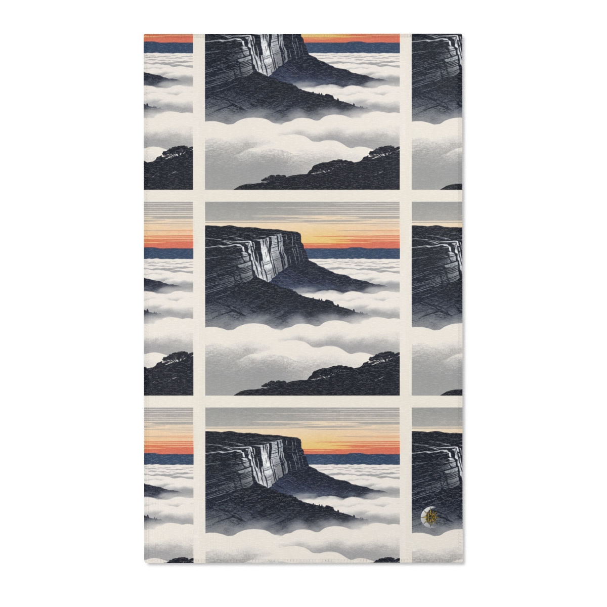 HD Cloudsea Cliffs Polyester Chenille Area Rug — additional view