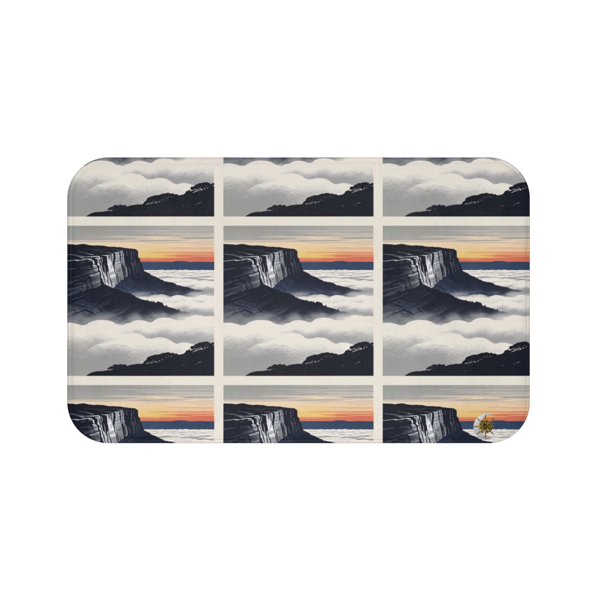 HD Cloudsea Cliffs Memory-Foam Bath Mat