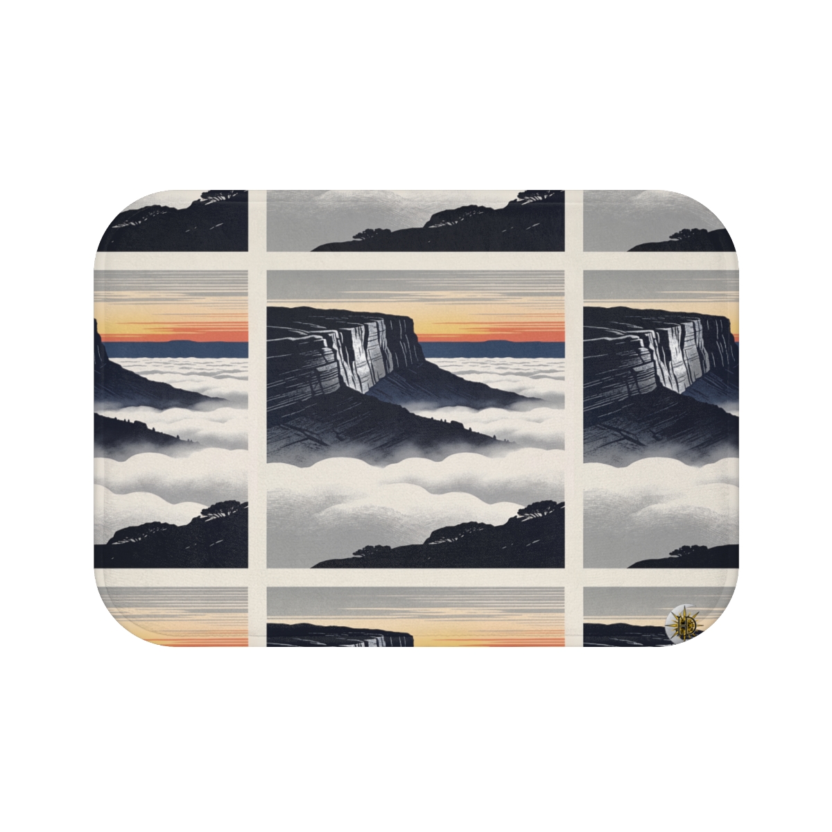 HD Cloudsea Cliffs Memory-Foam Bath Mat — additional view