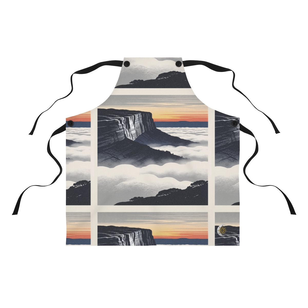 HD Cloudsea Cliffs Polyester Kitchen Apron
