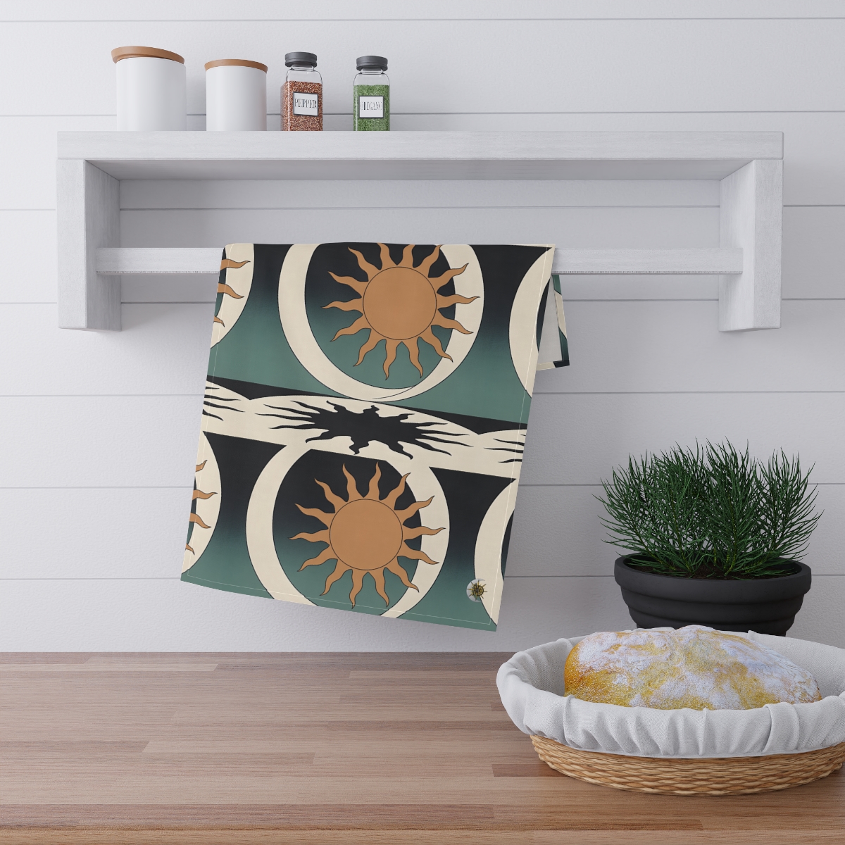 HD Sunshadow Crescent 100% Cotton Twill Tea Towel