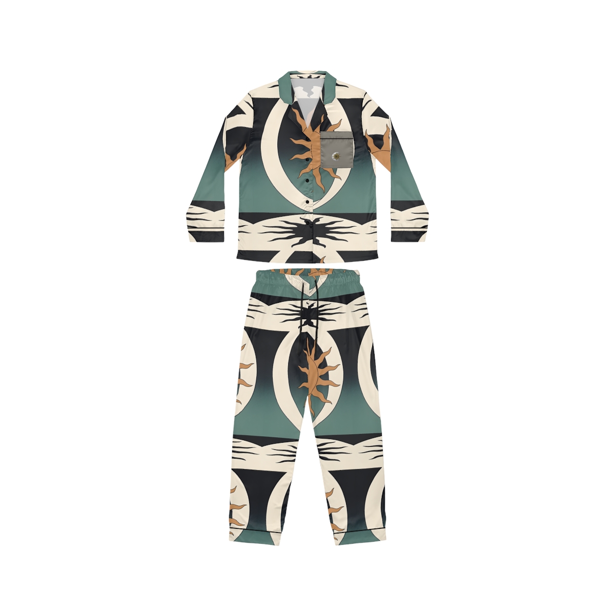 HD Sunshadow Crescent Women’s Satin Pajama Set