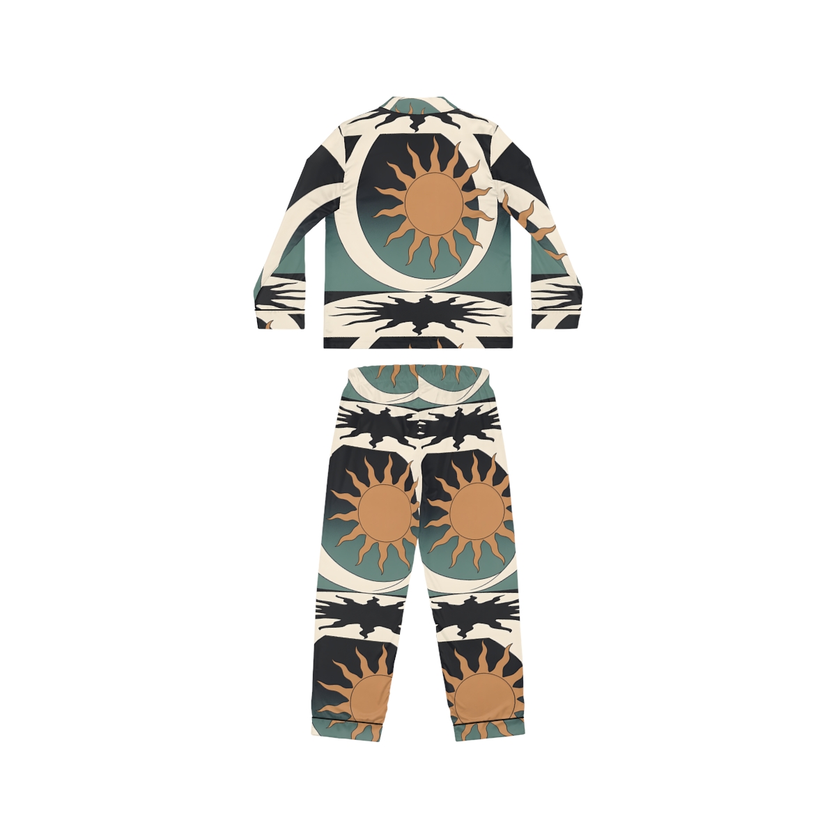 HD Sunshadow Crescent Women’s Satin Pajama Set — additional view