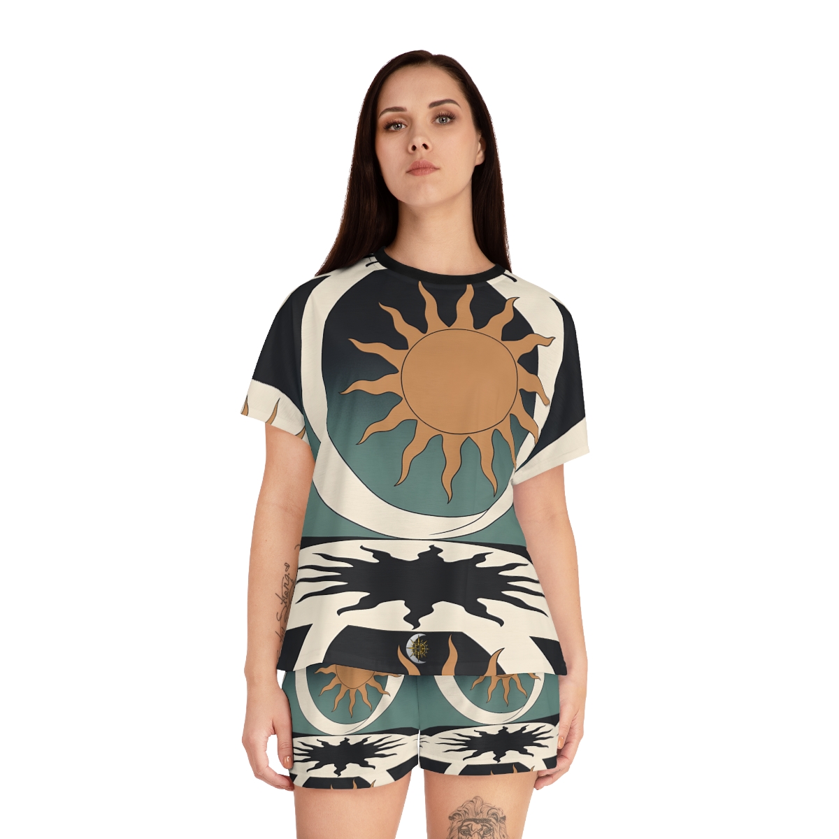 HD Sunshadow Crescent Women’s Short Pajama Set — additional view