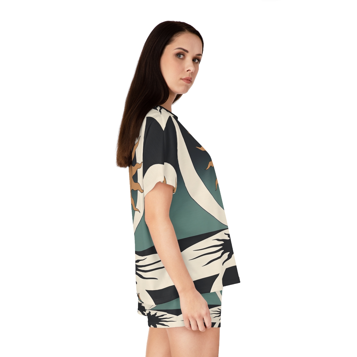 HD Sunshadow Crescent Women’s Short Pajama Set — additional view