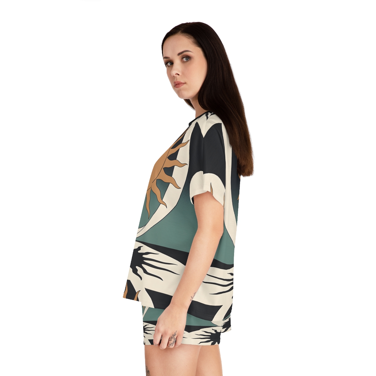 HD Sunshadow Crescent Women’s Short Pajama Set — additional view