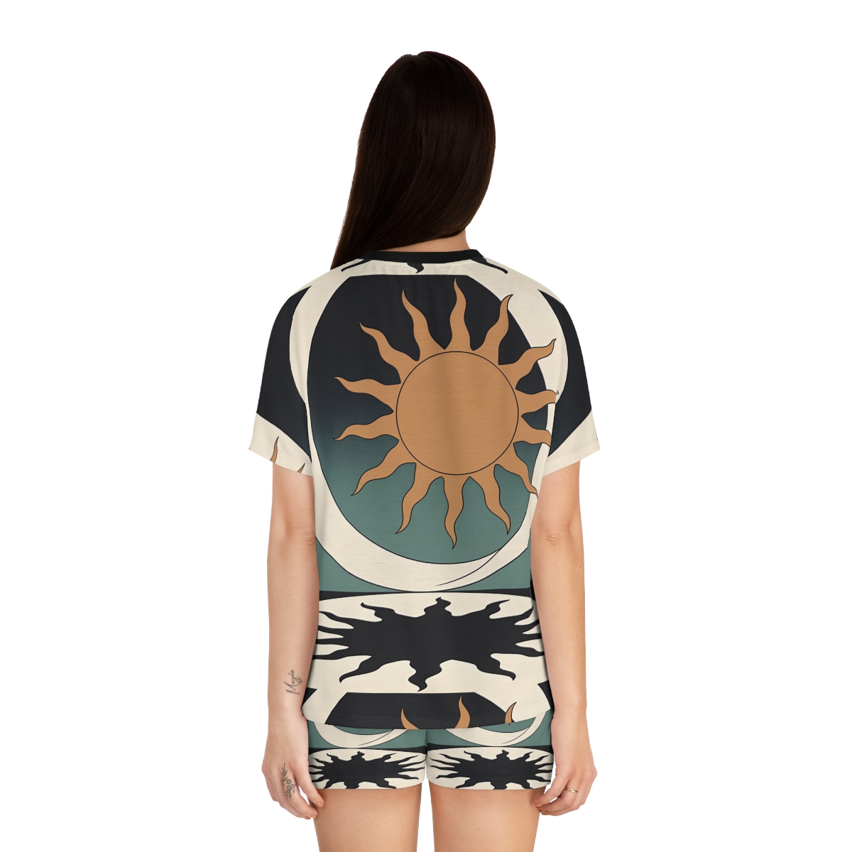 HD Sunshadow Crescent Women’s Short Pajama Set — additional view