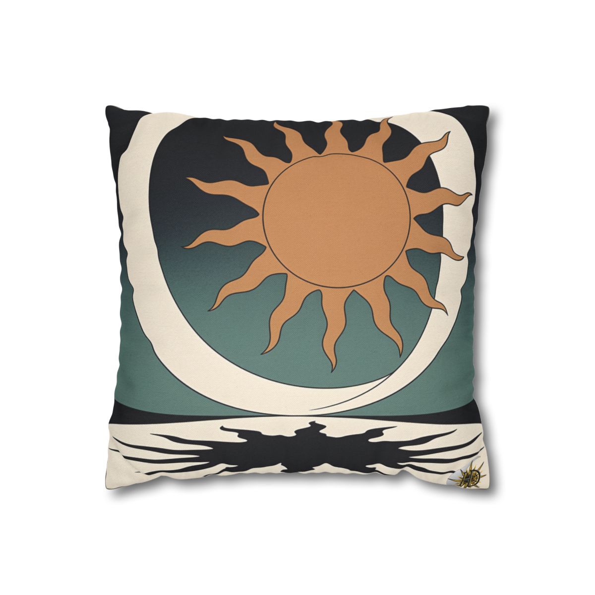 HD Sunshadow Crescent Square Polyester Pillow Cover