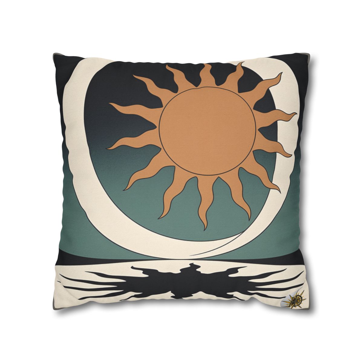 HD Sunshadow Crescent Square Polyester Pillow Cover — additional view