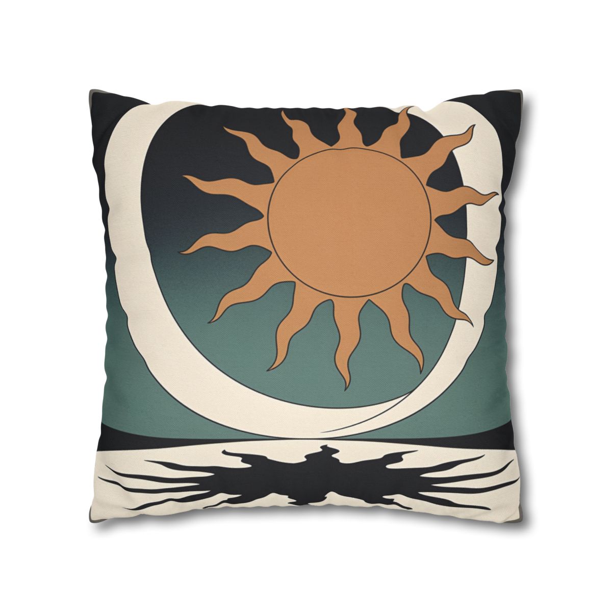 HD Sunshadow Crescent Square Polyester Pillow Cover — additional view